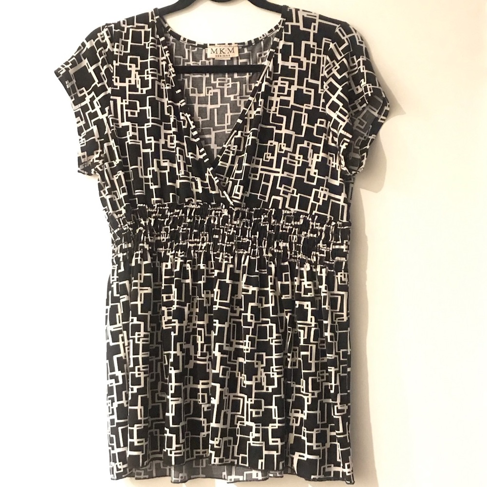 Sexy Black and White Blouse